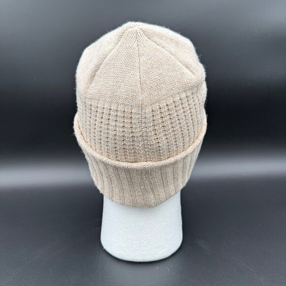 Columbia Beanie Hat Loma Vista Womens Ribbed Knit Dark Stone Cream - Picture 4 of 9